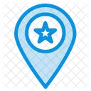 Favorite Location Star Location Map Pin Icon