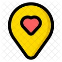 Heart Location Love Icon