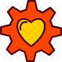 Favorite Settings Gear Heart Icon
