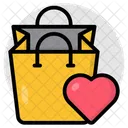 Favorite Shopping Tote Jute Icon