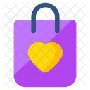 Favorite Shopping Tote Jute Icon
