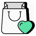 Favorite Shopping Tote Jute Icon