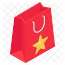 Favorite Shopping Tote Jute Icon