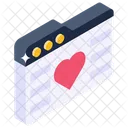 Favorite Website Romantic Website Dating Web Icon