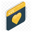 Favorite Website Favorite Webpage Online Love Icon