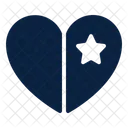 Favorito Corazon Estrella Icono
