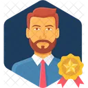 Favourite Employee Medal Rate Icon