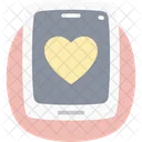 Favourit Heart Flat Rounded Icon Icon
