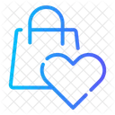 Favourite Shopping Bag Love Icon
