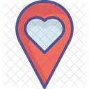 Favourite Location Heart Location Like Location Icon