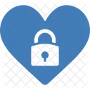 Favourite Privacy Heart Lock Heart Padlock Icon