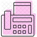 Fax Machine Color Shadow Thinline Icon Icon