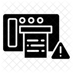 Fax Warning Icon Of Glyph Style Available In Svg Png Eps Ai Icon Fonts