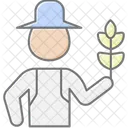 Agricultor Segurando A Colheita Agricultor Segurando Icon