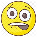 Fear Emoji Fear Expression Emotag Icône