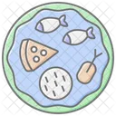 Feast Plate Lineal Color Icon Icon