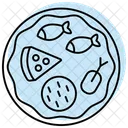 Feast Plate Color Shadow Thinline Icon Icon