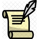 Line Outline Feather Icon