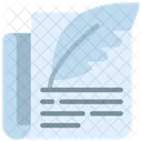 Feather Writing Paper Icon