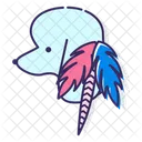 Ifeather Hair Accessory Feather Hair Accessory Hair Accessory Icon