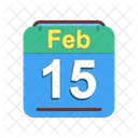 Febbraio Calendario Data Icon