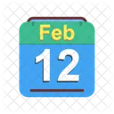 Febbraio Calendario Data Icon