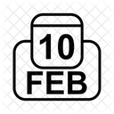 Febbraio Calendario Data Icon