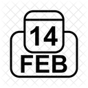 Febbraio Calendario Data Icon