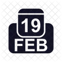 Febbraio Calendario Data Icon