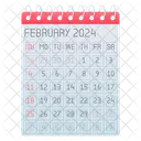 Febrero Feb Calendario Icon