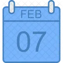 Febrero Calendario Dia Icono