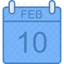 Febrero Calendario Dia Icono