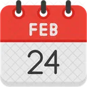 Febrero Dias Del Calendario Hora Y Fecha Icono