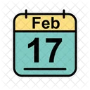 Febrero Calendario Fecha Icono