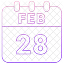 28 De Febrero Fecha Del 28 28 De Febrero Icono
