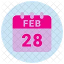 28 De Febrero Fecha Del 28 28 De Febrero Icono
