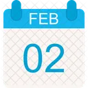 Febrero Calendario Febrero Icono