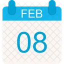 Febrero Calendario Febrero Icono