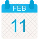 Febrero Calendario Febrero Icono