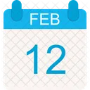 Febrero Calendario Febrero Icono