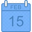 Februar Kalender Tag Symbol