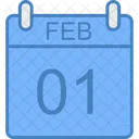 Februar Kalender Tag Symbol