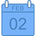 Februar Kalender Tag Symbol