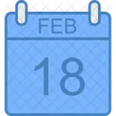 Februar Tag Kalender Symbol