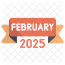 Februar 2025 Kalender Symbol