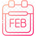 Februar Kalender  Symbol