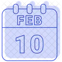 10 February 10 Date February 10 Icon