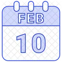 10 February 10 Date February 10 Icon