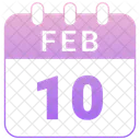 10 February 10 Date February 10 Icon