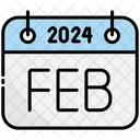 February Calendar 2024 Icon